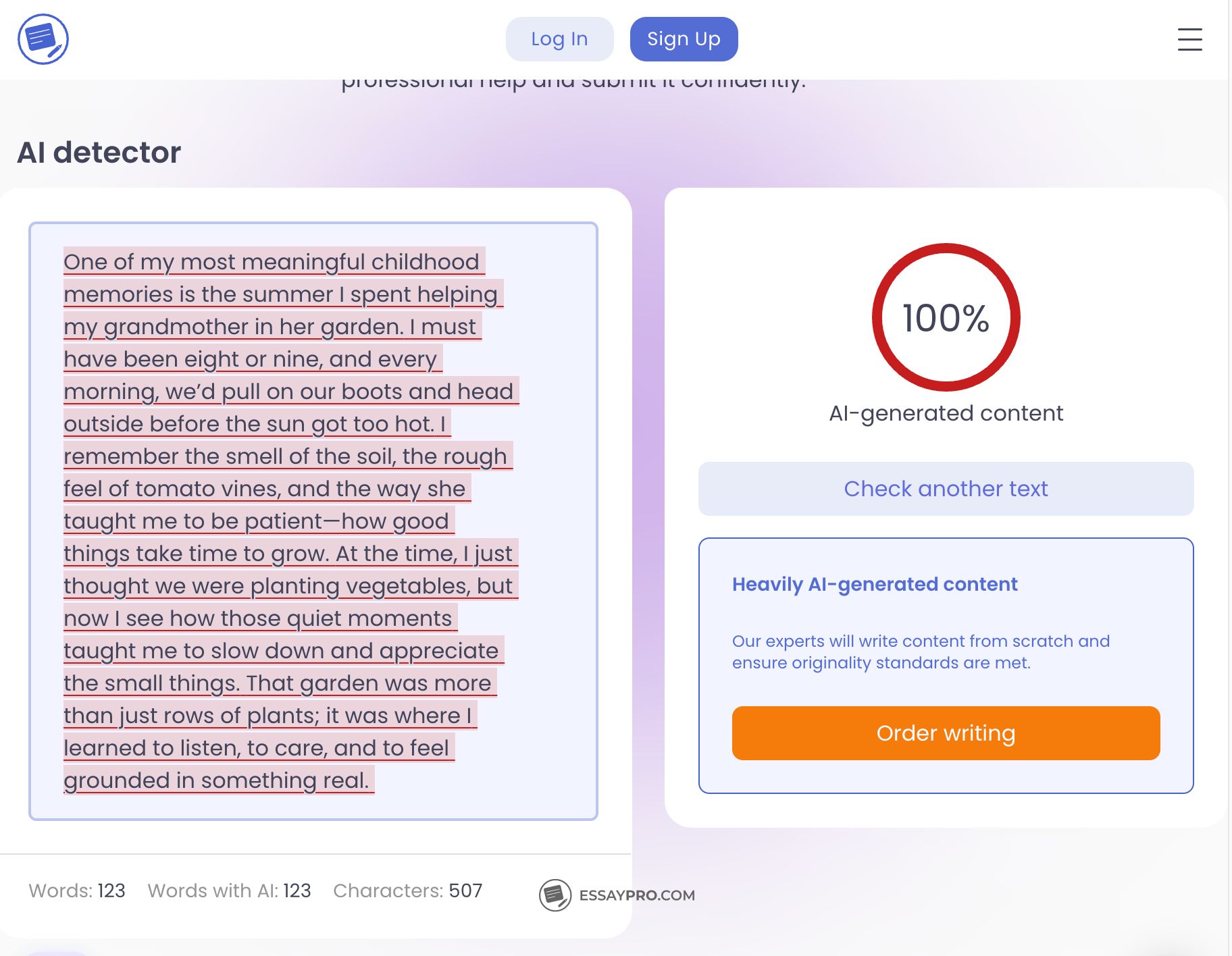 EssayPro’s AI Detector