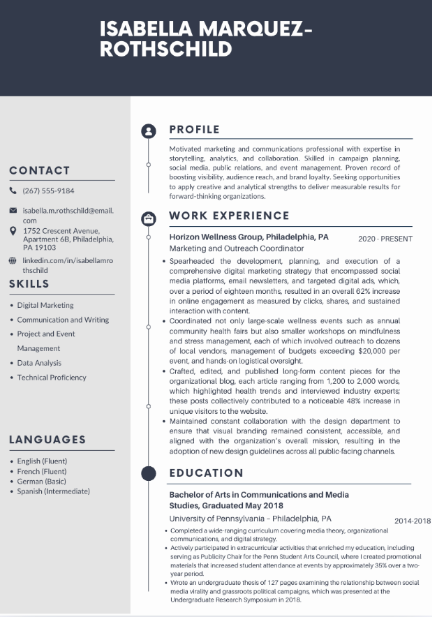 Resume with Too Many Words